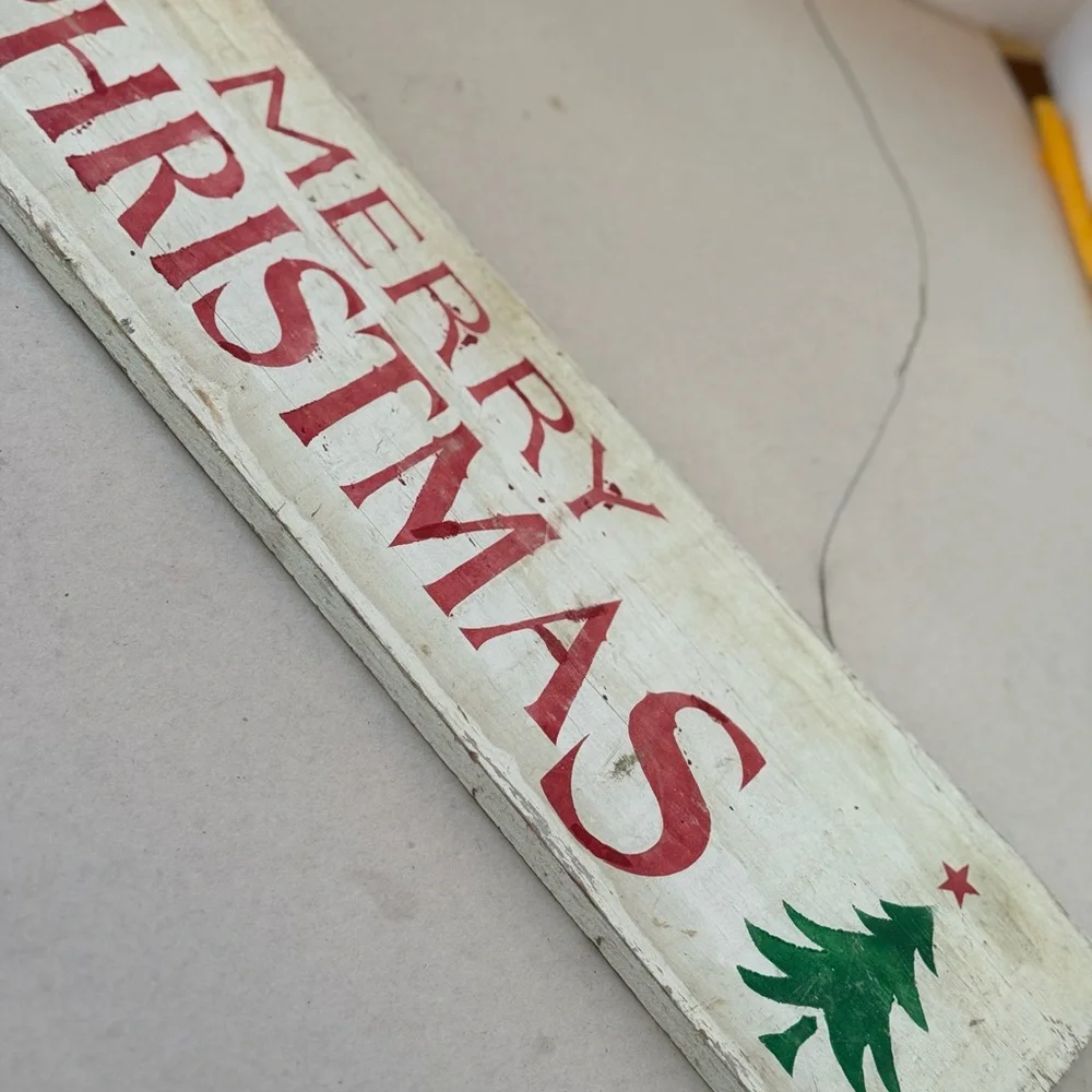 Wood Christmas banner